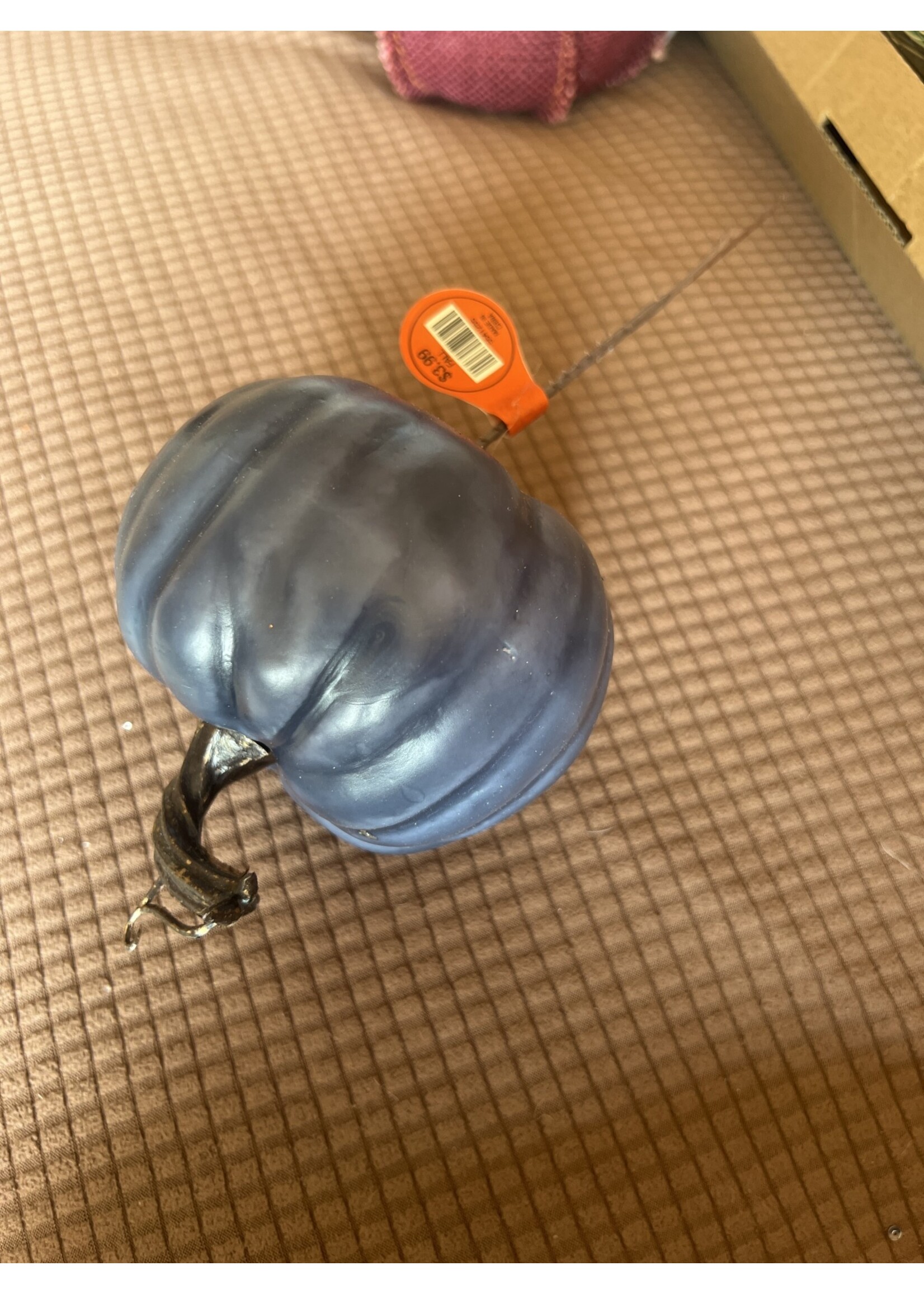 3” Blue Foam Pumpkin on stem