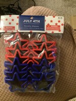July 4th Novelty Glasses 6 pk red/blue
