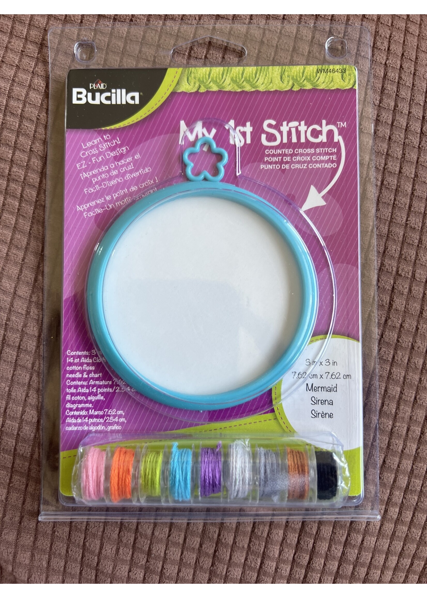 Plaid Bucilla- My 1st Stitch - Learn to Cross Stitch - Mermaid