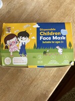 Box of 50 disposable children face masks 3+