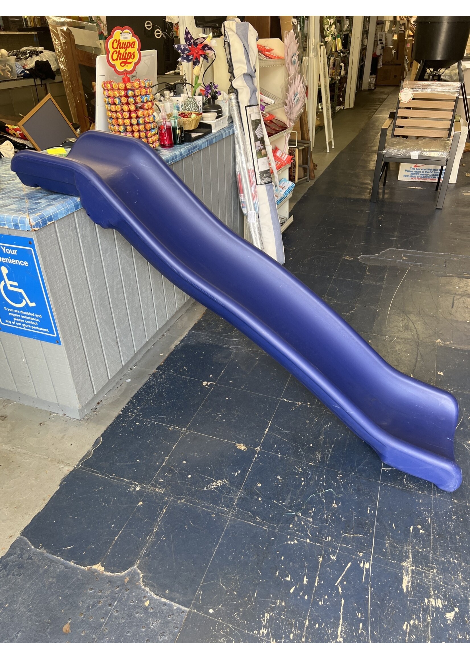 5’ Blue Slide fits 4’ deck some marks in plastic