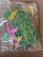 Cut-out Tropical Decor leaves, pineapples, flamingos, palm trees, aloha