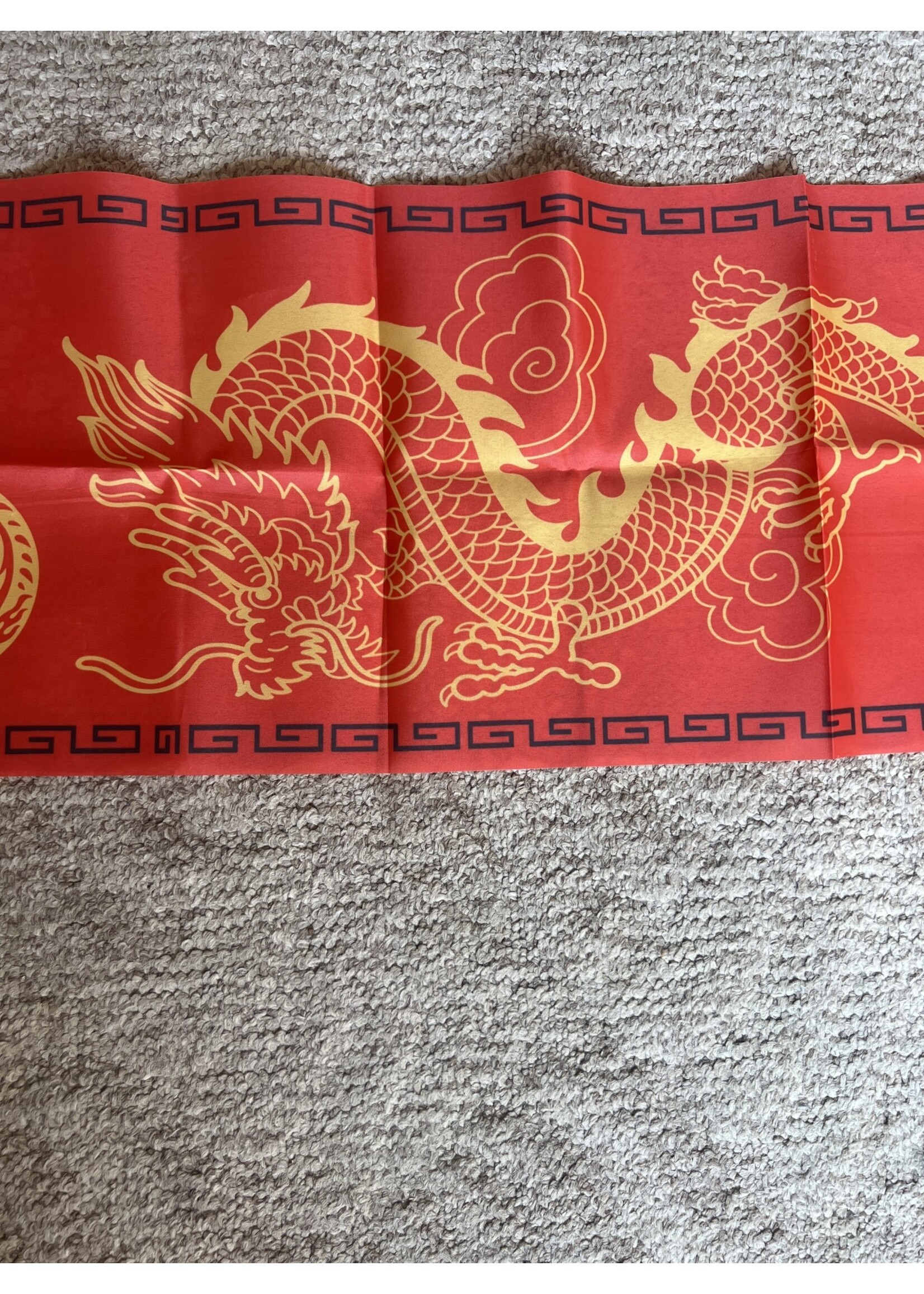 2pk Chinese Dragon Flags 12”x72” red/yellow