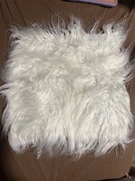 Bianna Creations white Faux Fur Shaggy Square 12”x12”
