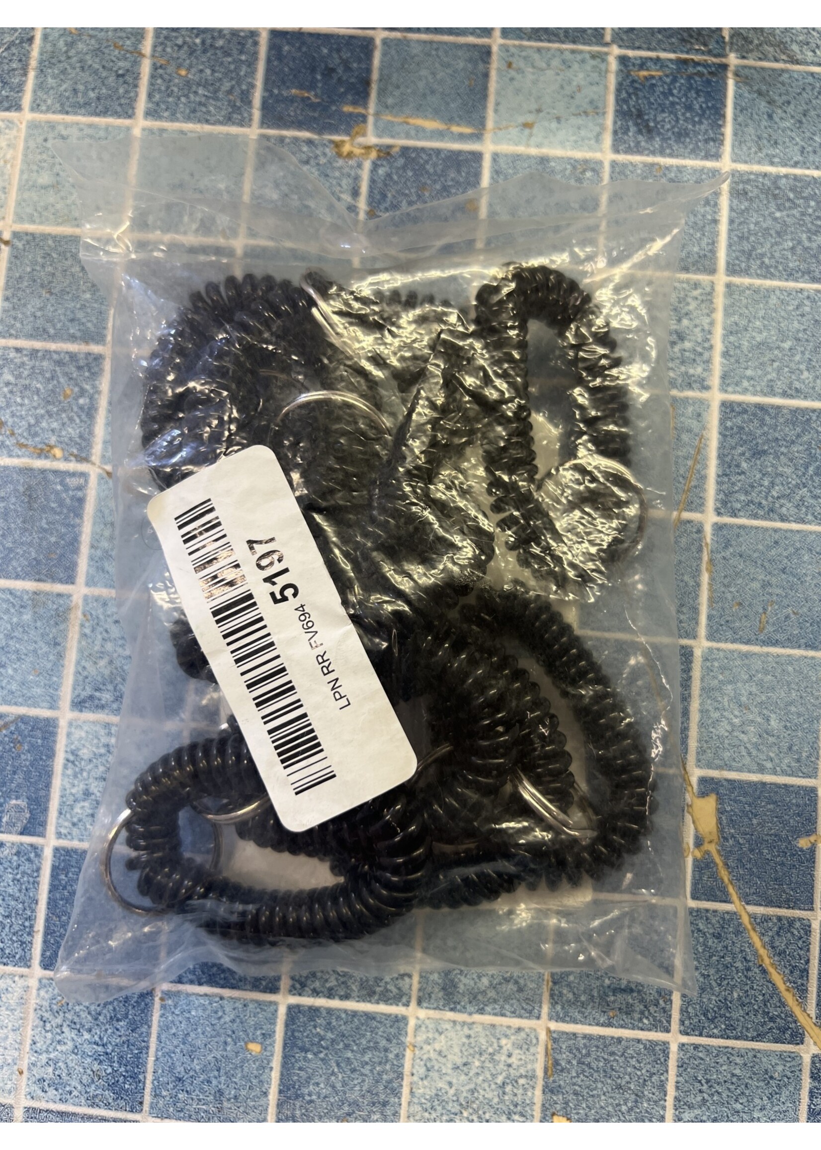 10pc Lucky Line Wrist Coil w/ ring black