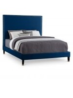 Meridian Furniture - Harlie Navy Queen Bed Frame