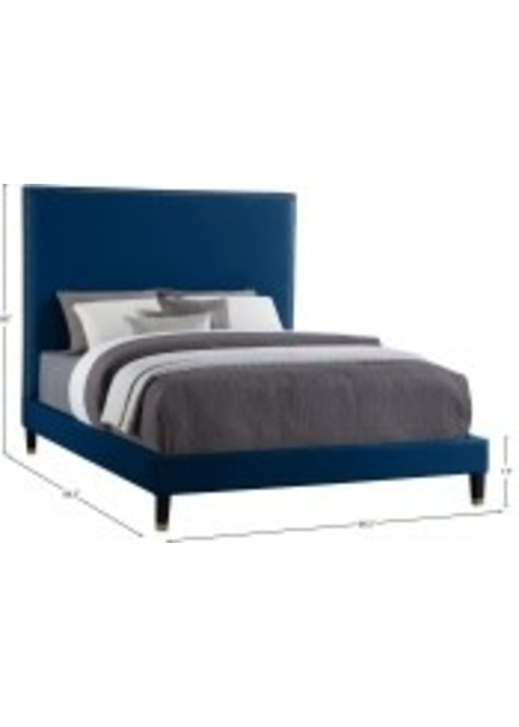 Meridian Furniture - Harlie Navy Queen Bed Frame