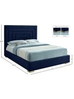 Meridian Furniture - Nora Navy King Bed Frame