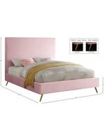 Meridian Furniture - Jasmine Pink King Bed Frame