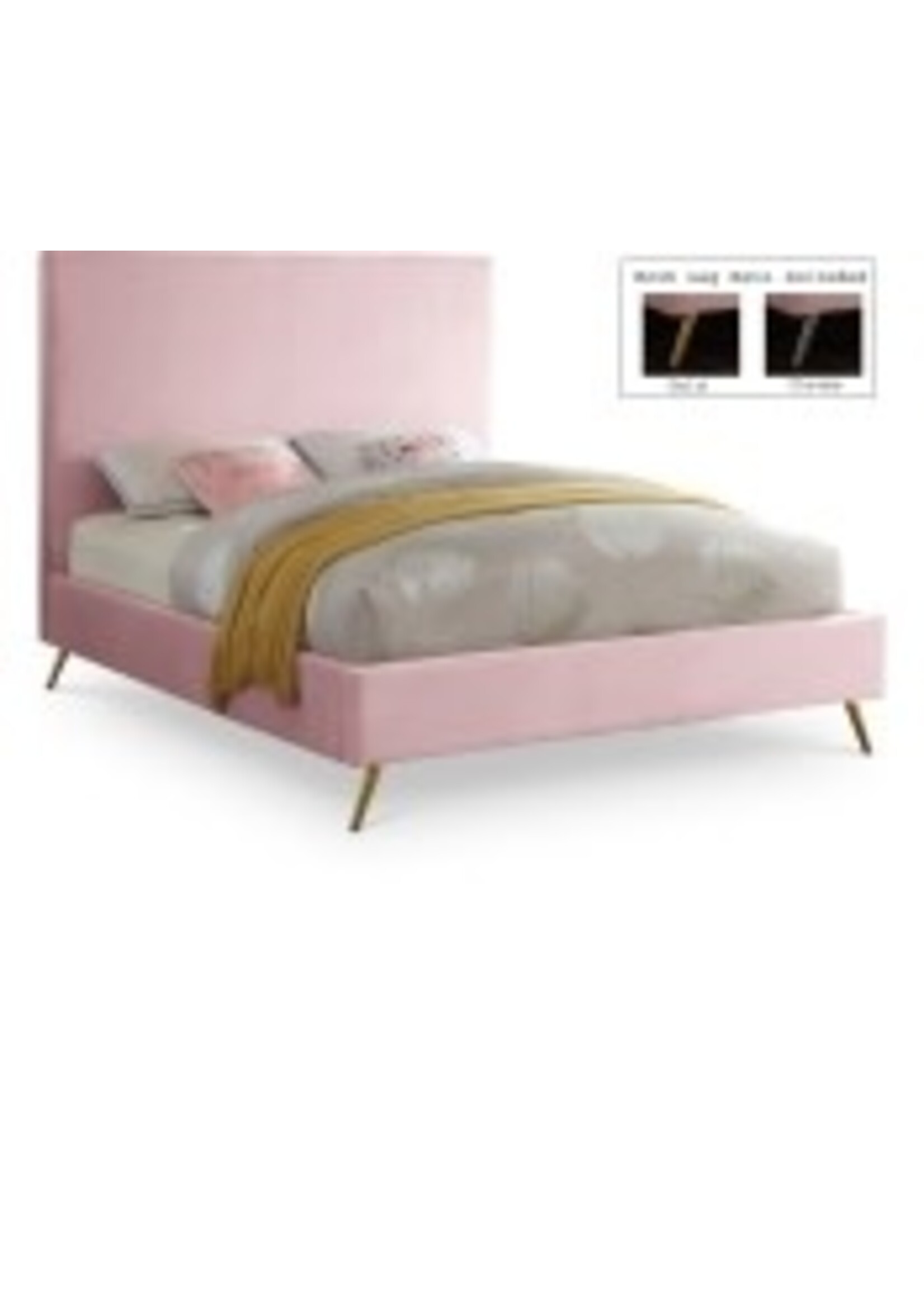 Meridian Furniture - Jasmine Pink King Bed Frame