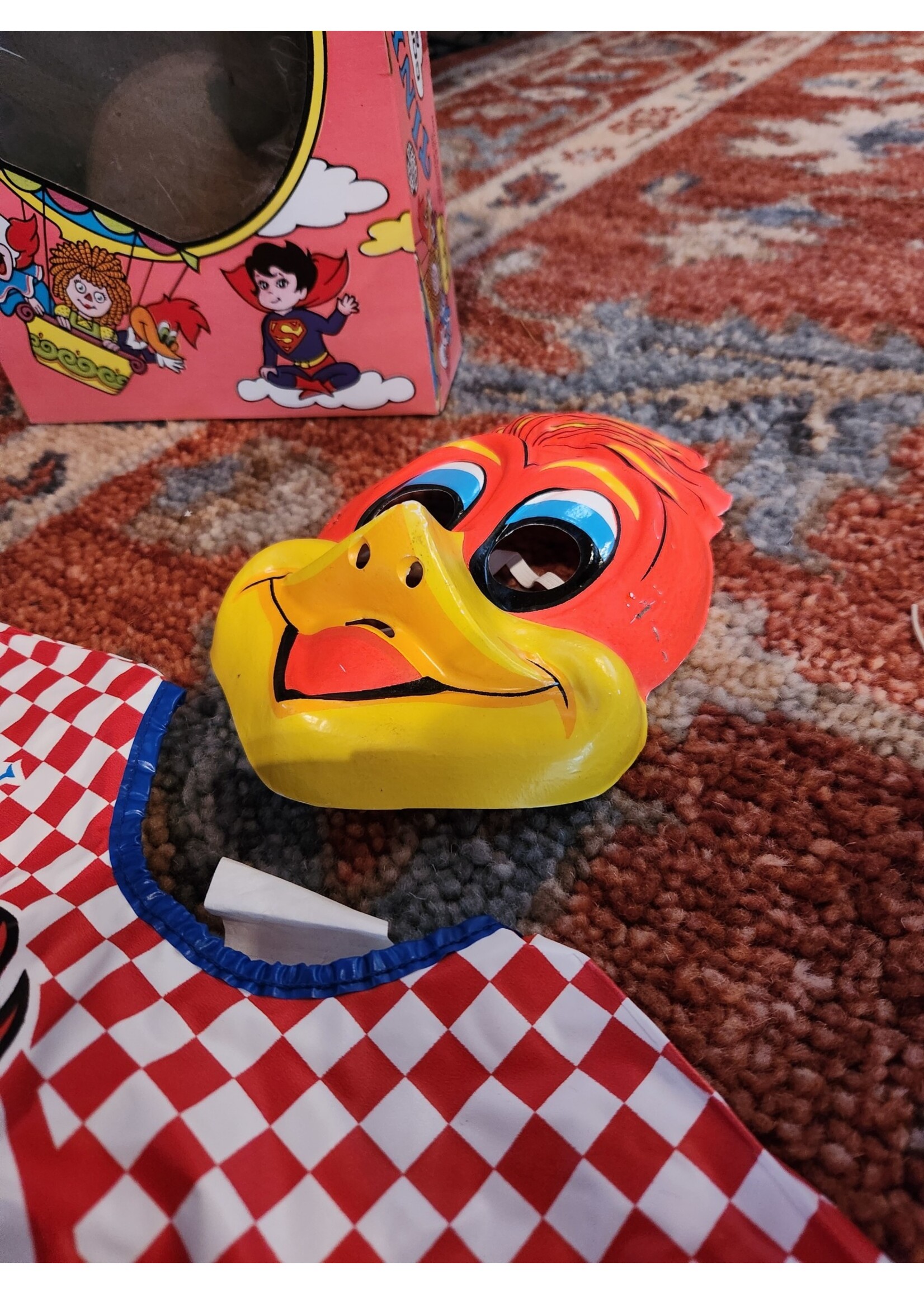 Vintage Ben Cooper Woody Woodpecker 1974 Halloween Costume With Mask Tiny Tot