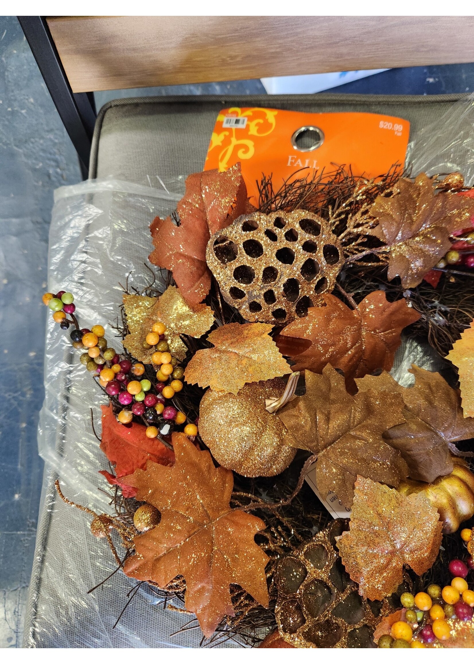 14" Fall Thanksgiving Wreath