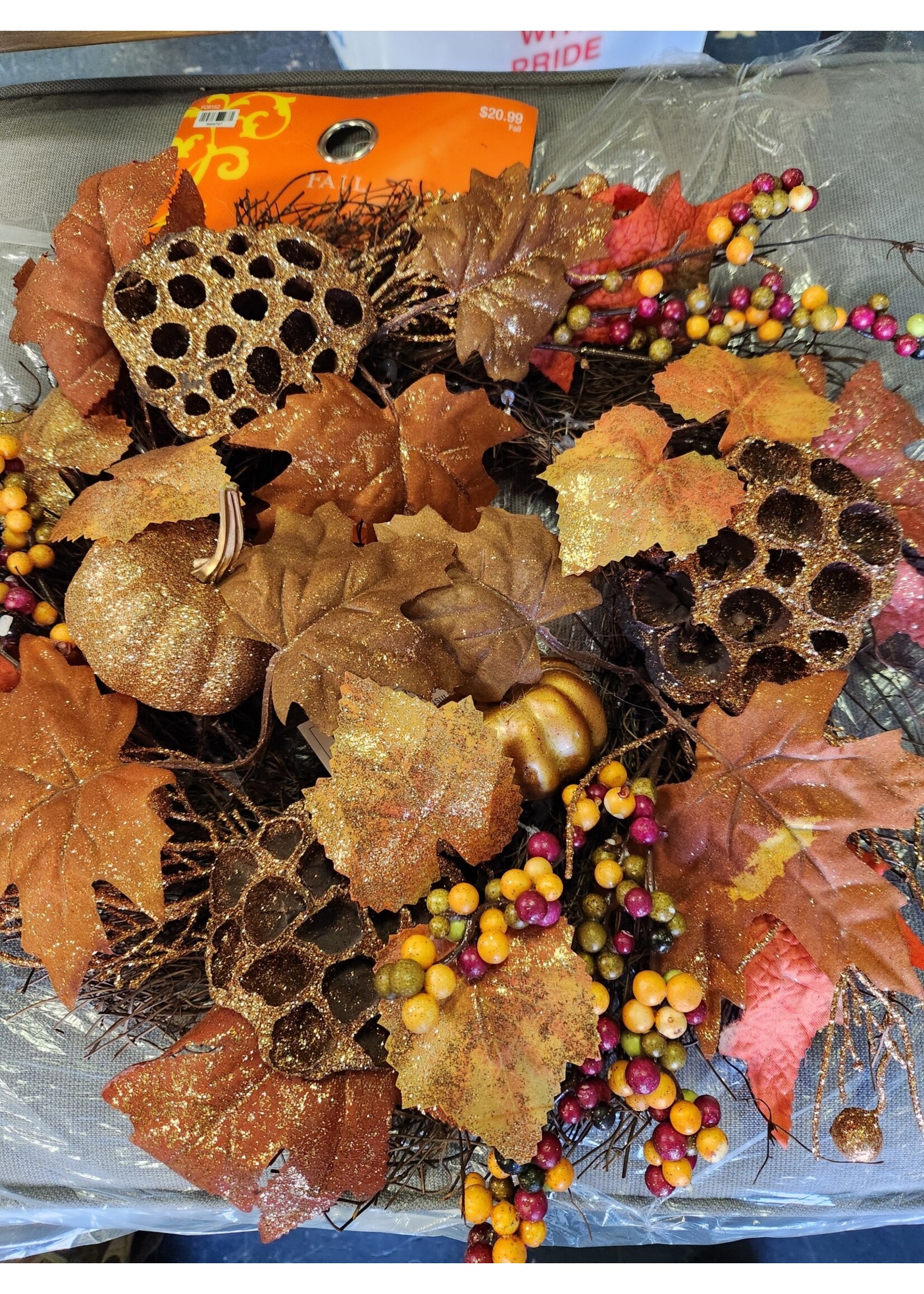 14" Fall Thanksgiving Wreath