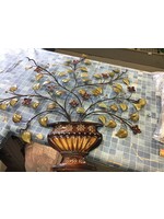 Used Metal Flower Wall Decor Minor Dents & Dings
