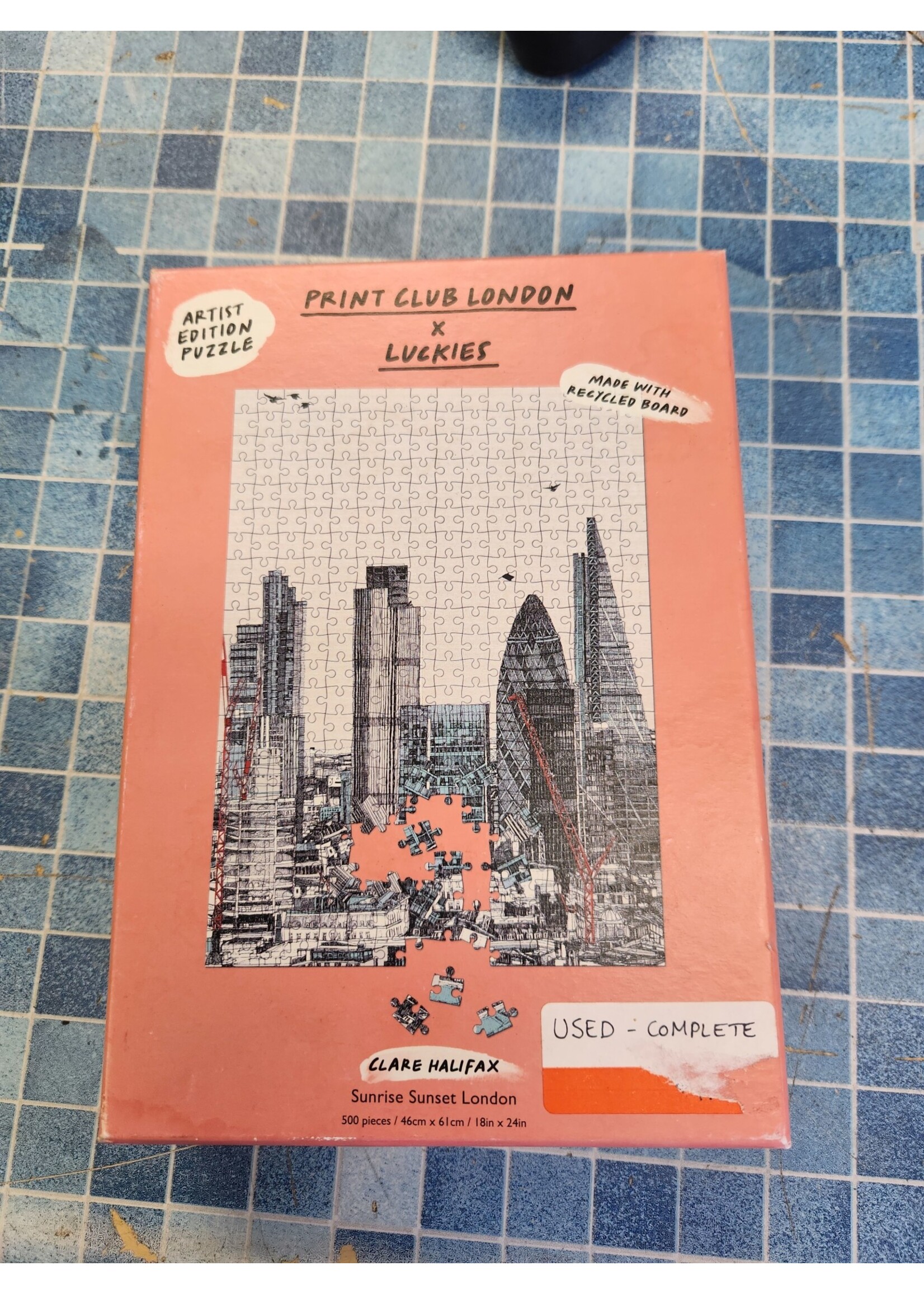 LUCKIES Print Club London X Clare Halifax Sunrise Sunset London 500 Puzzle