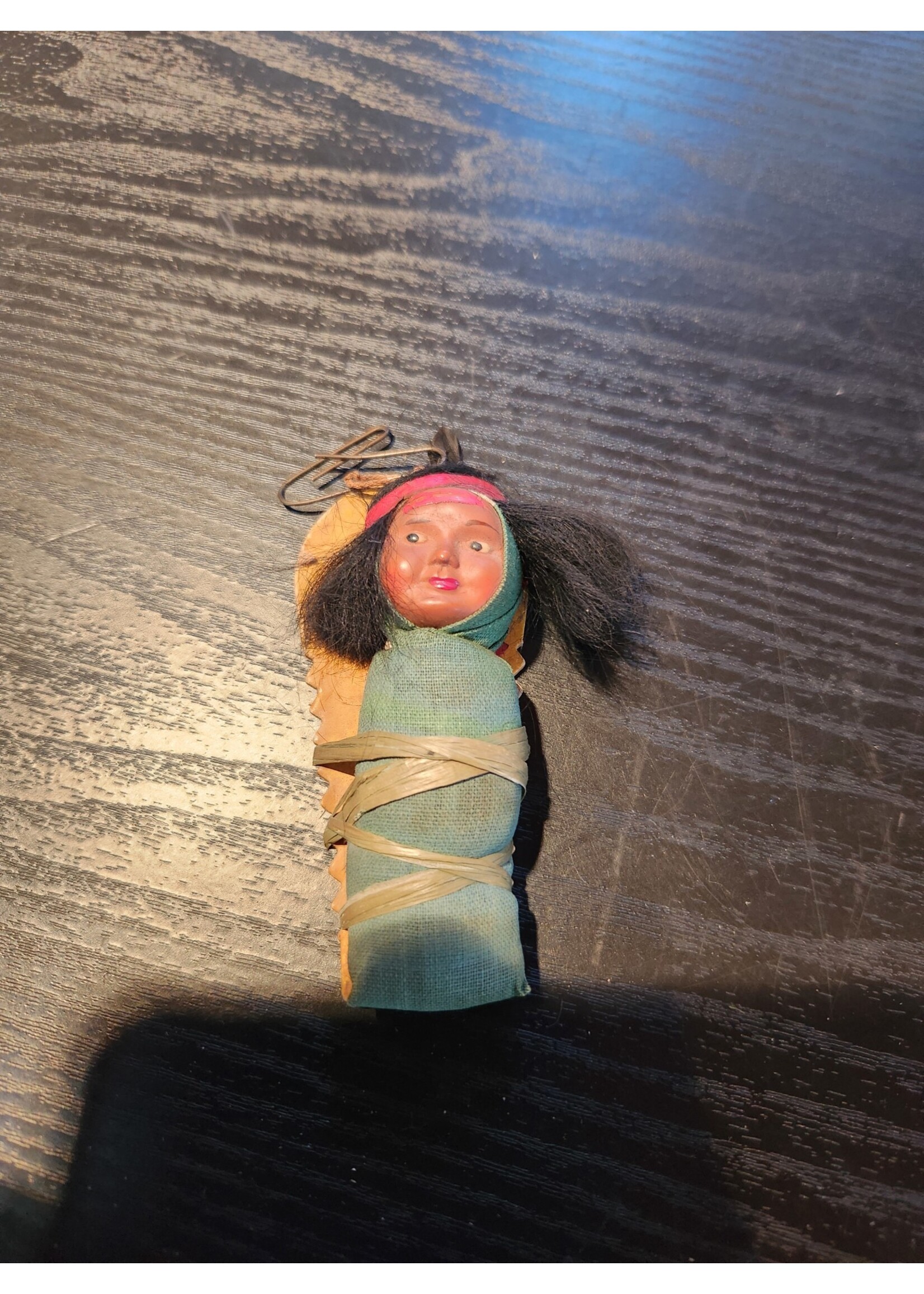 3.5" Indian Territory Oklahoma Skookum Papoose Native American Doll