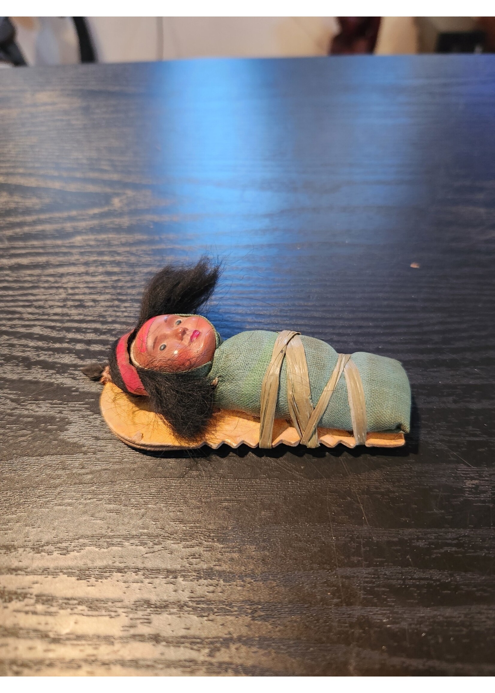 3.5" Indian Territory Oklahoma Skookum Papoose Native American Doll