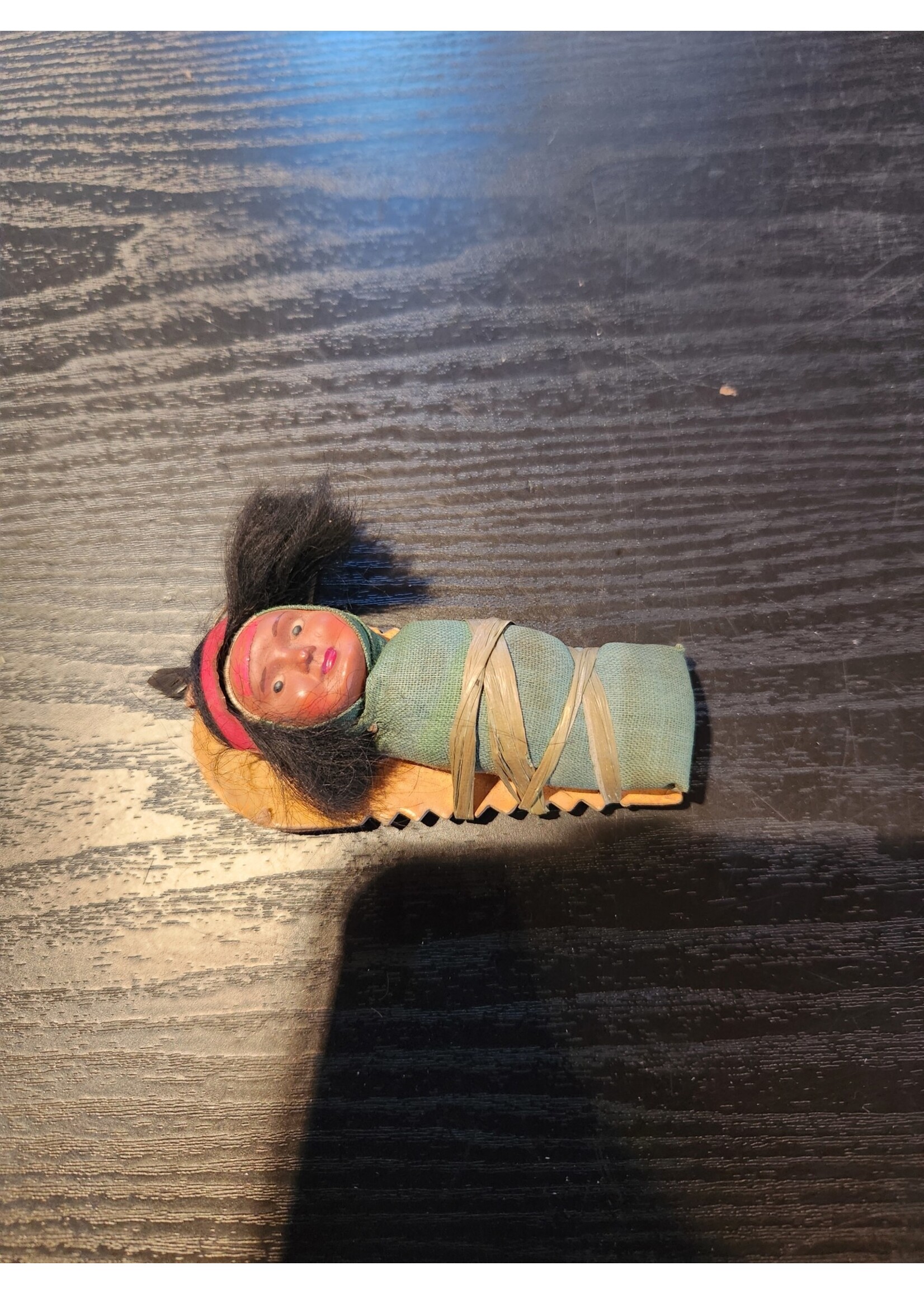 3.5" Indian Territory Oklahoma Skookum Papoose Native American Doll