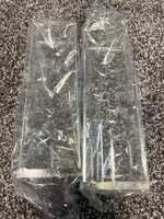 2pk Cracker Holder set clear plastic -1 cylinder 1 triangular
