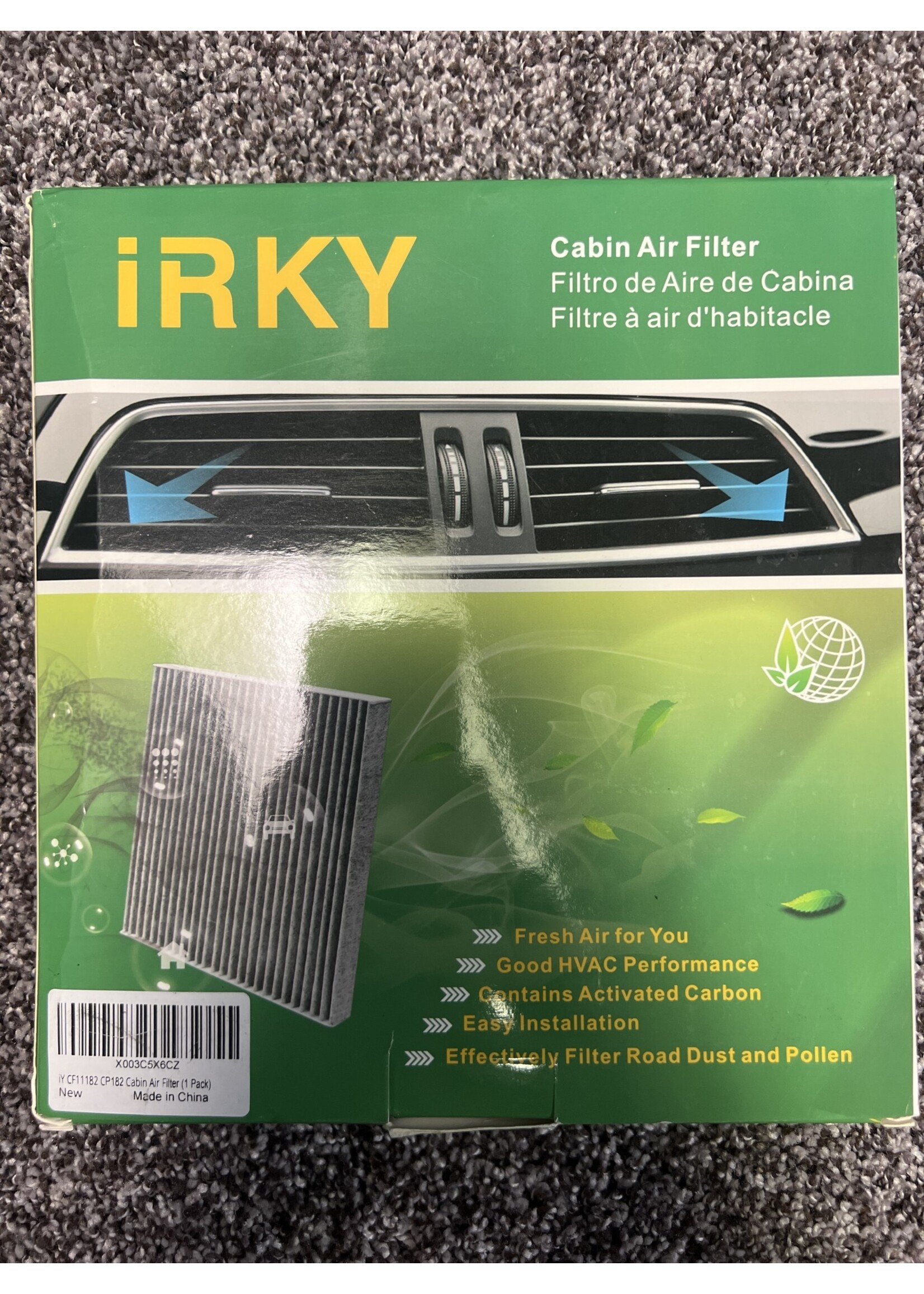 iRKY Cabin Air Filter CF11182 1 pack