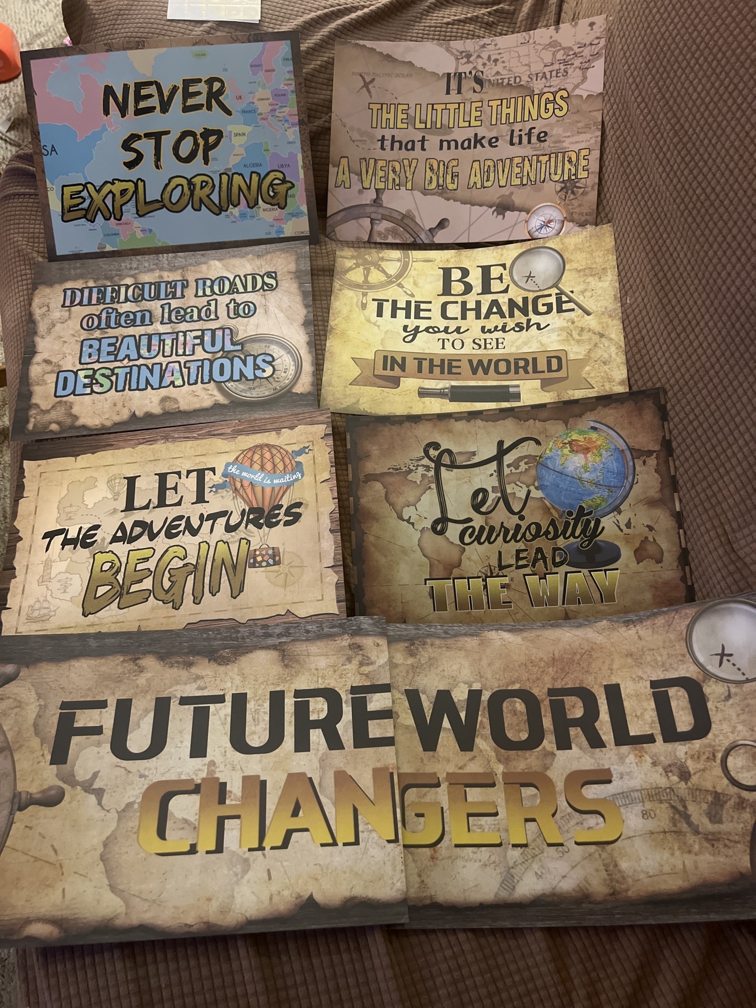 Inspirational Exploring Posters 7ct - D3 Surplus Outlet