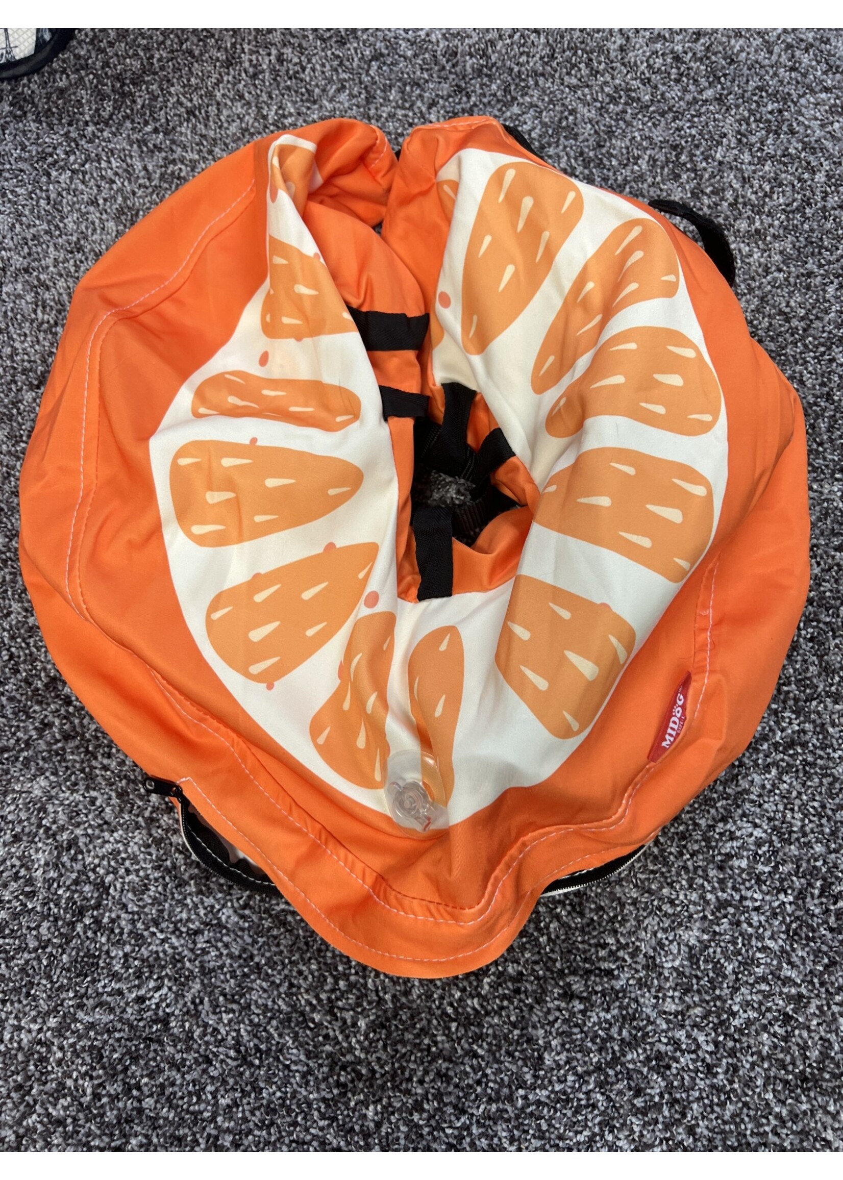 Midog L inflatable dog cone Orange