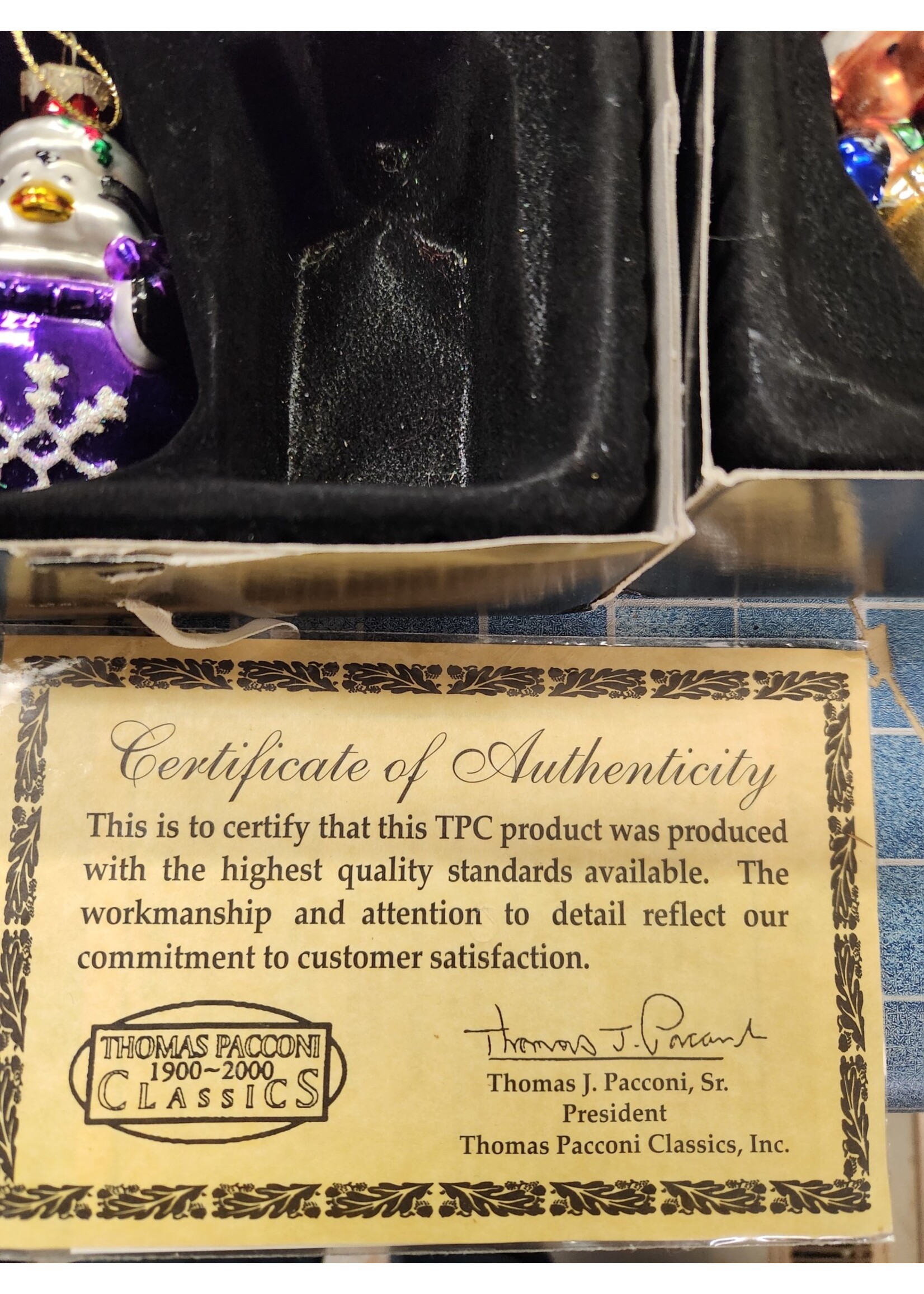*Missing 2 Thomas Pacconi Museum Series 31 Glass Christmas Ornaments Finial Topper