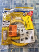 BrassCraft 1/2 in. MIP x 1/2 in. MIP x 60 in. Gas Connector (5/8 in. O.D.) w/ Safety+Plus2 Thermal Excess Flow Valve (107,000 BTU)