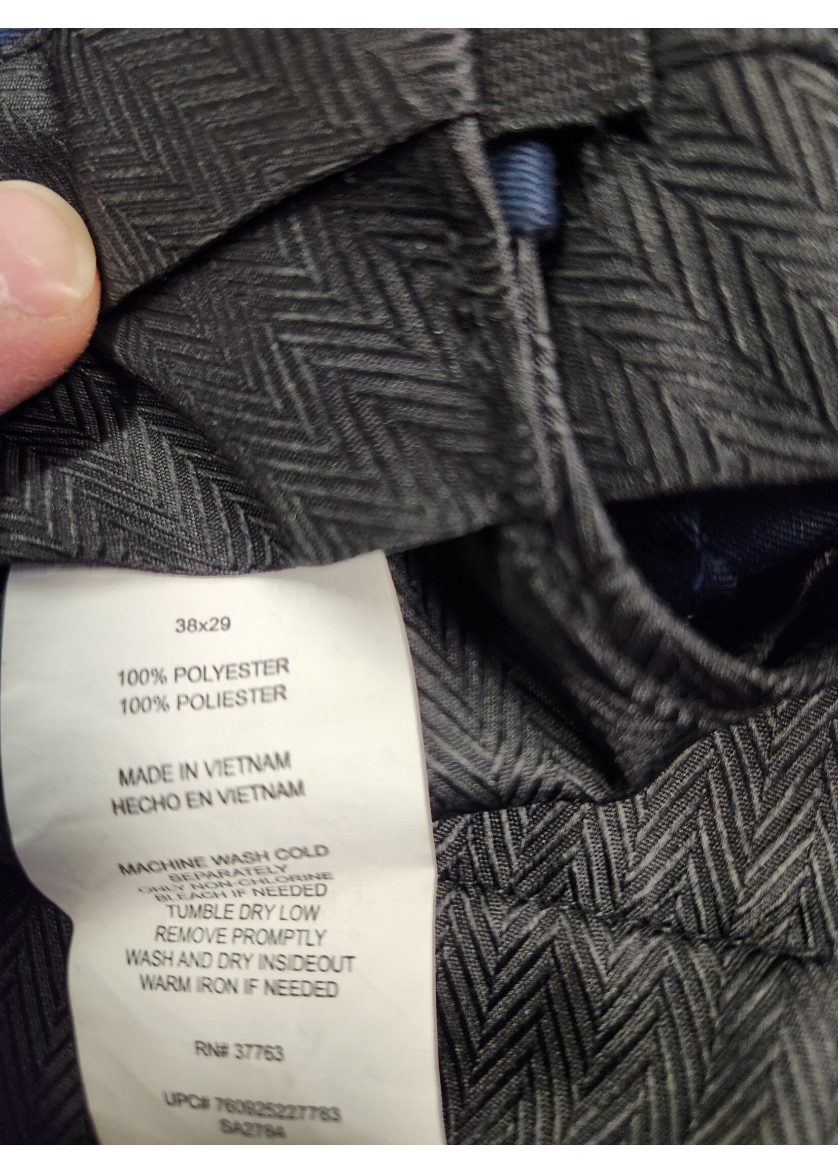 Men's Comfort Waist Savane Microfiber Performance No Iron Dress Pants 38/29