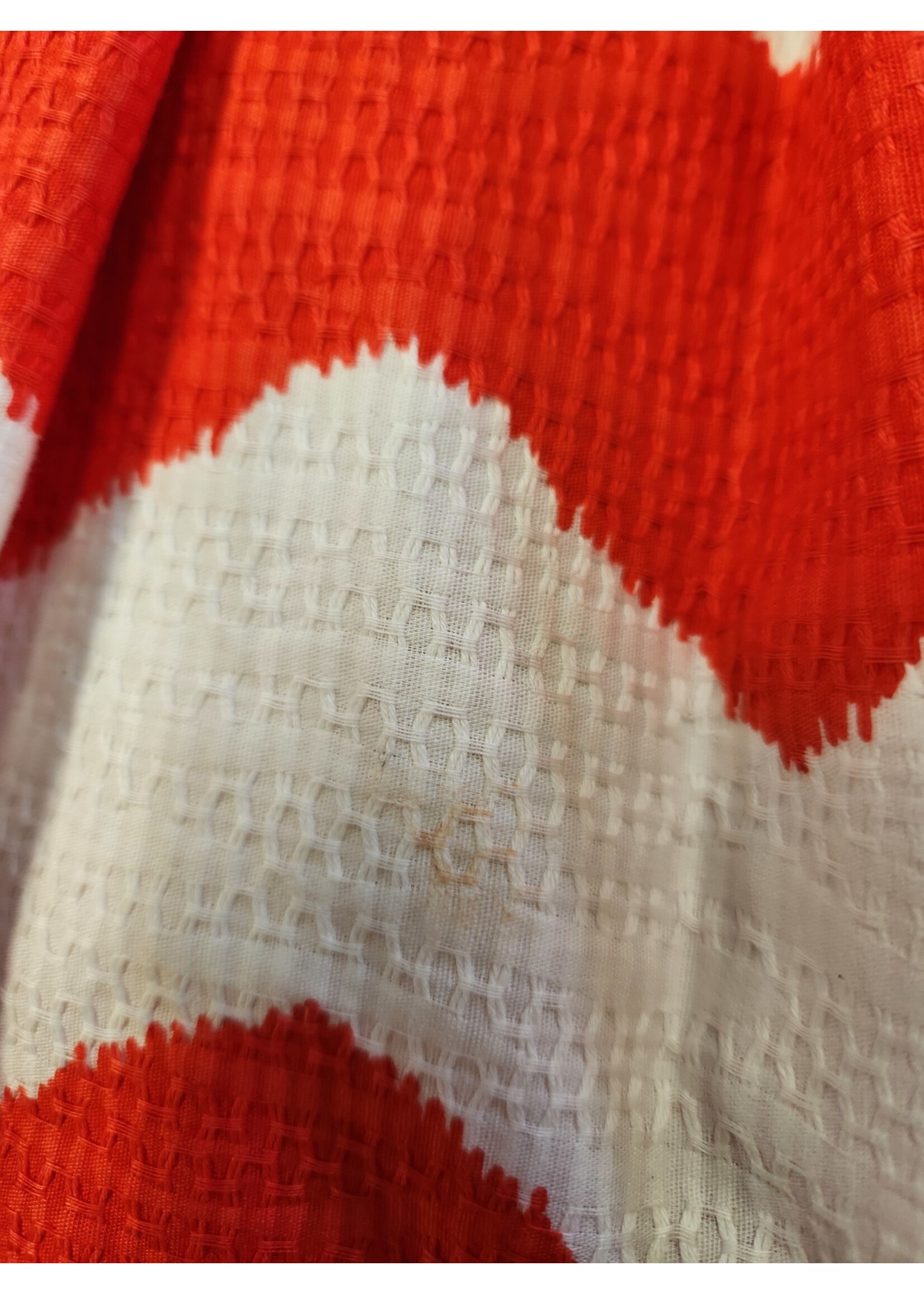 *Small Spots Just Taylor Fit and Flare Dress Size 8 Red/White Chevron Pleated Sleeveless