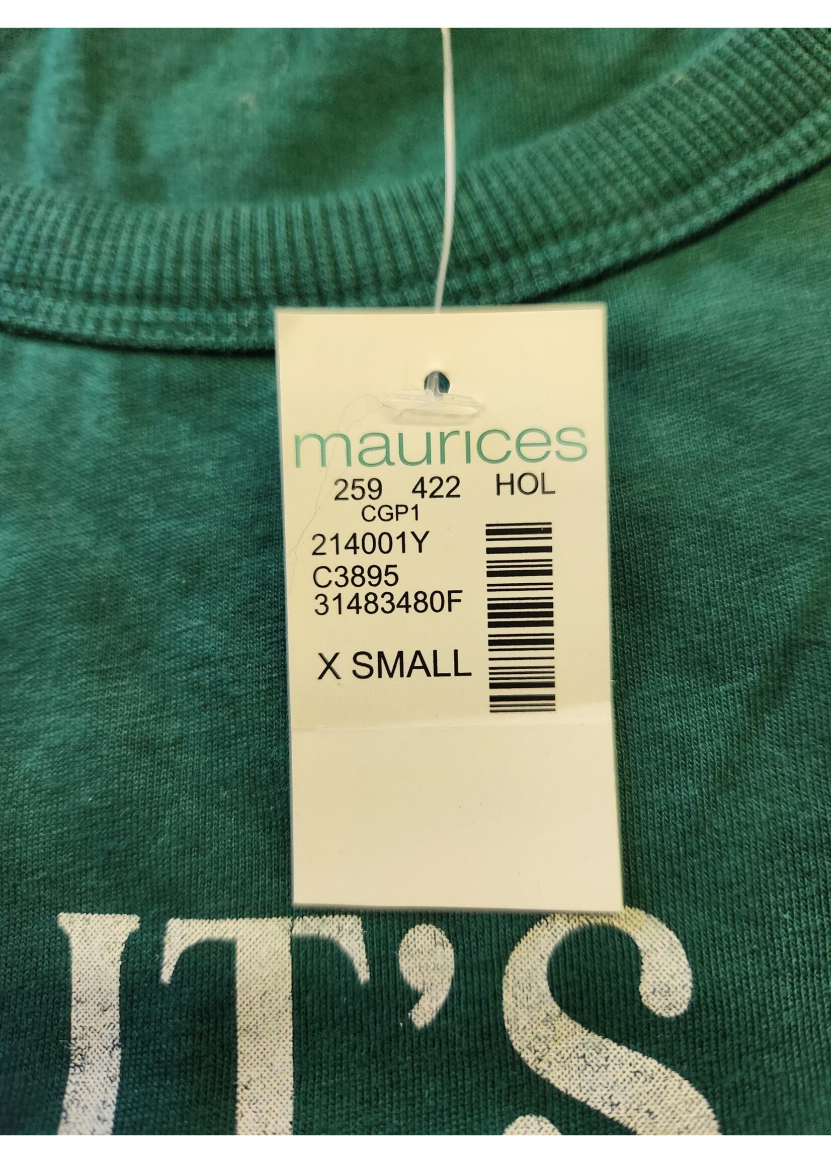 Maurices It's Beginning To Look A Lot Like Cocktails XS Short Sleeve Christmas Shirt