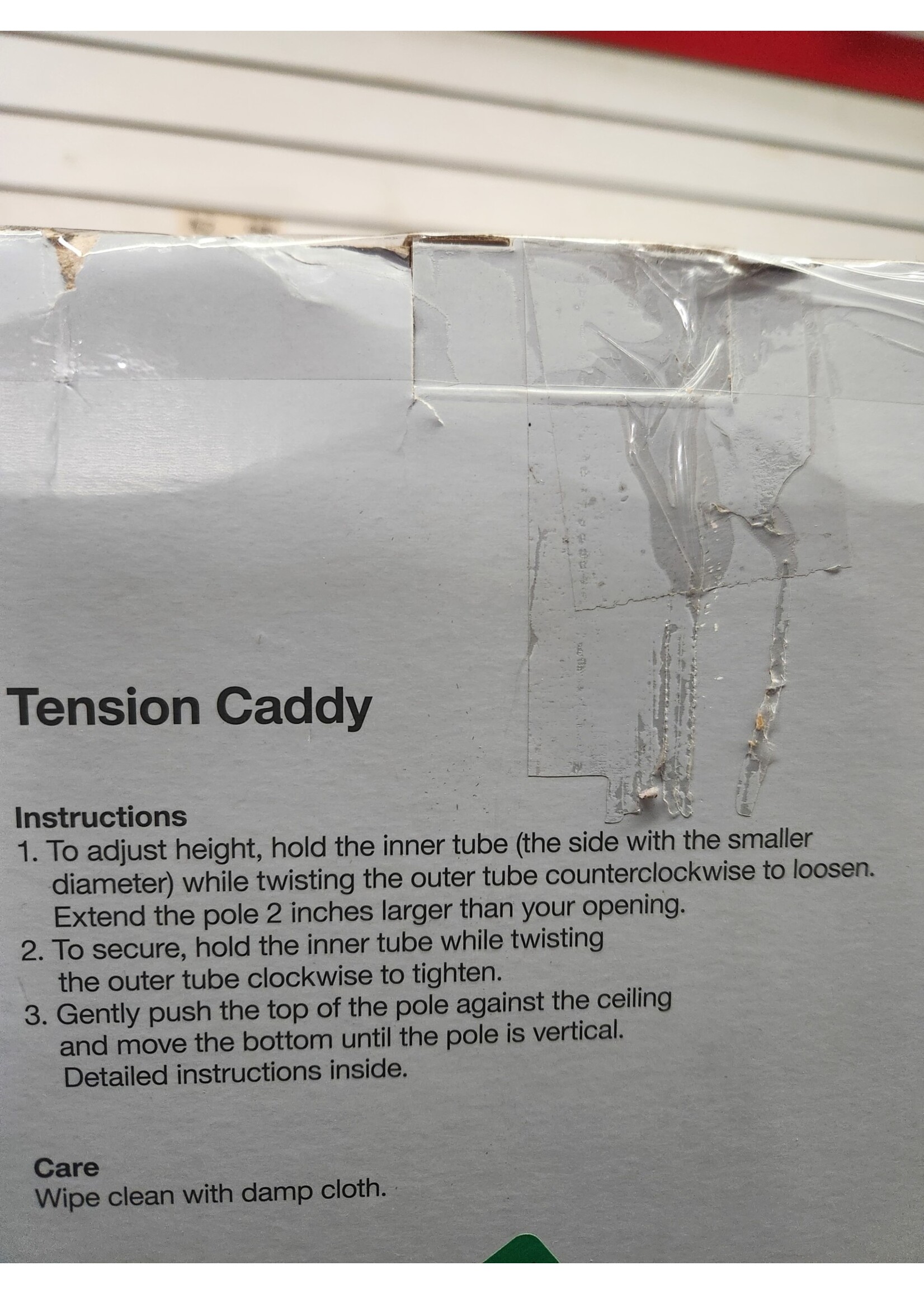 *Slightly Used, Small Scratch on Pole Steel Corner L Shaped Tension Pole Caddy Chrome - Room Essentials™