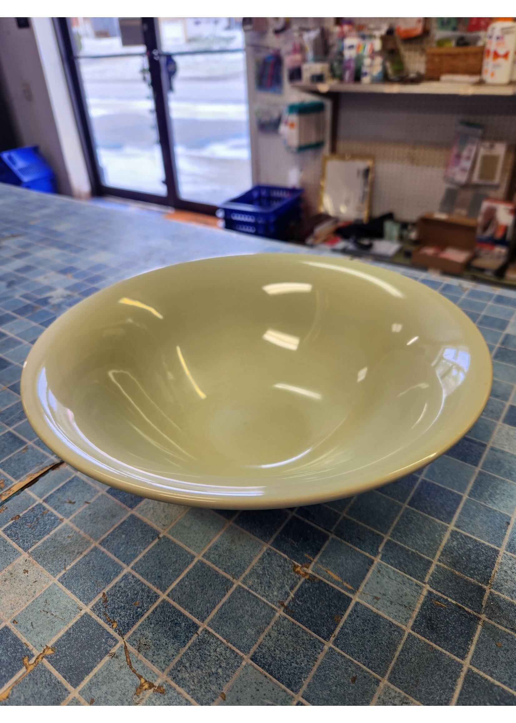 Martha Stewart MSE Solid Green 10-1/4x3.5 inch Round Serving Bowl