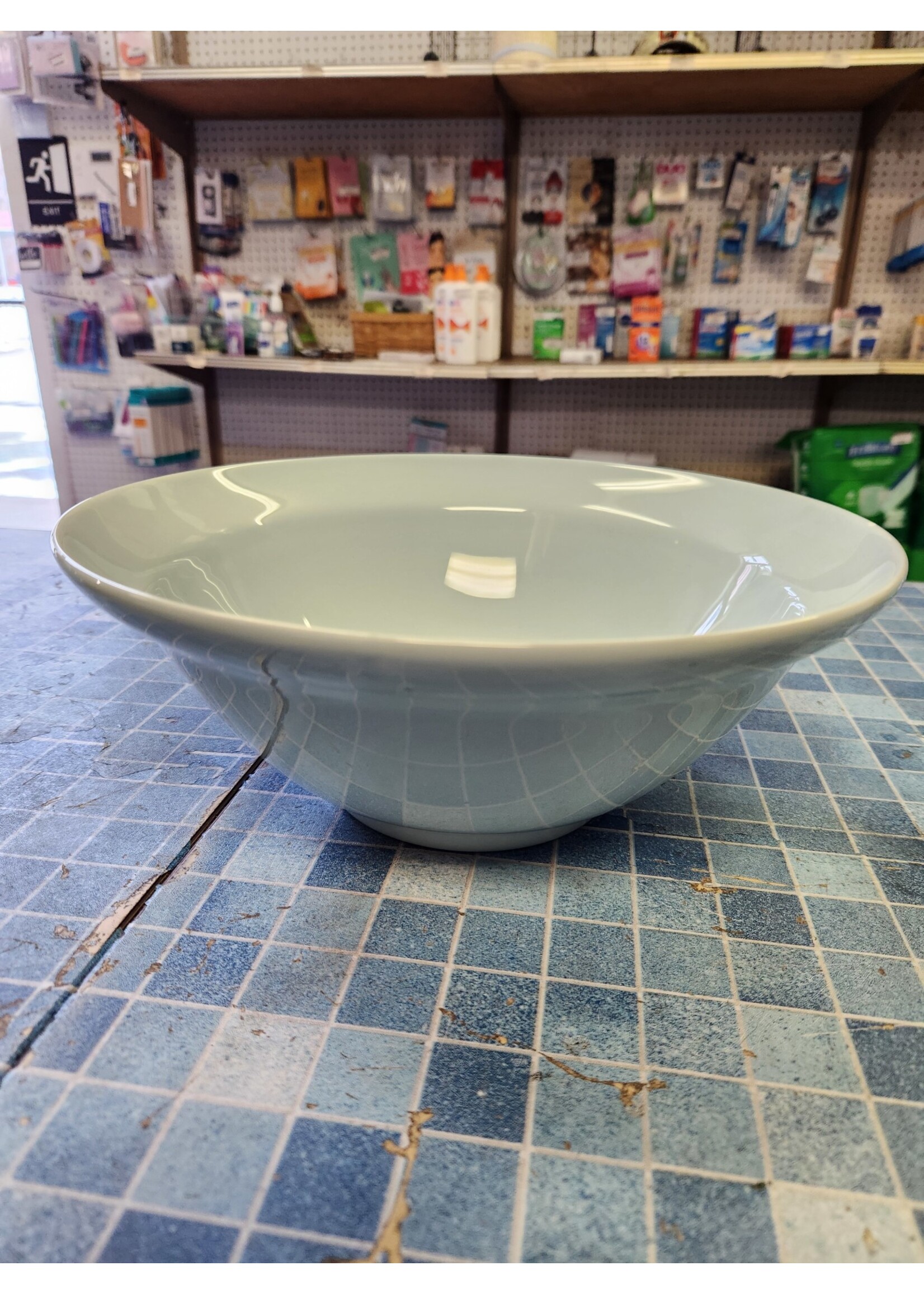 *Small Chip Pier 1 Stoneware Mixing Bowl 11x4.25 inch Made in Italy Sea Foam/Mint Green
