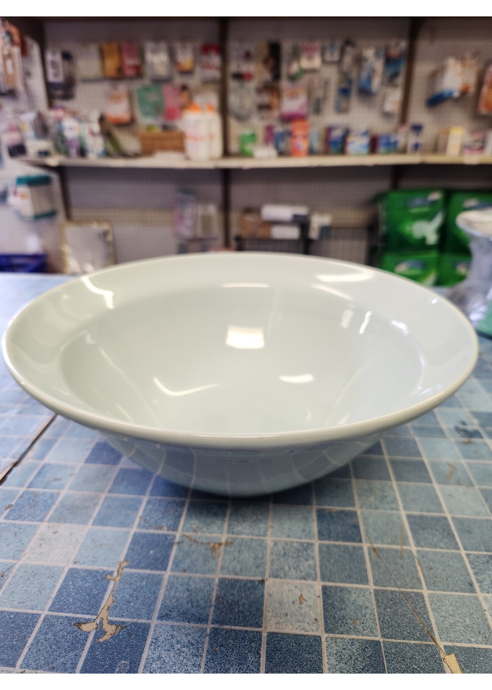 *Small Chip Pier 1 Stoneware Mixing Bowl 11x4.25 inch Made in Italy Sea Foam/Mint Green