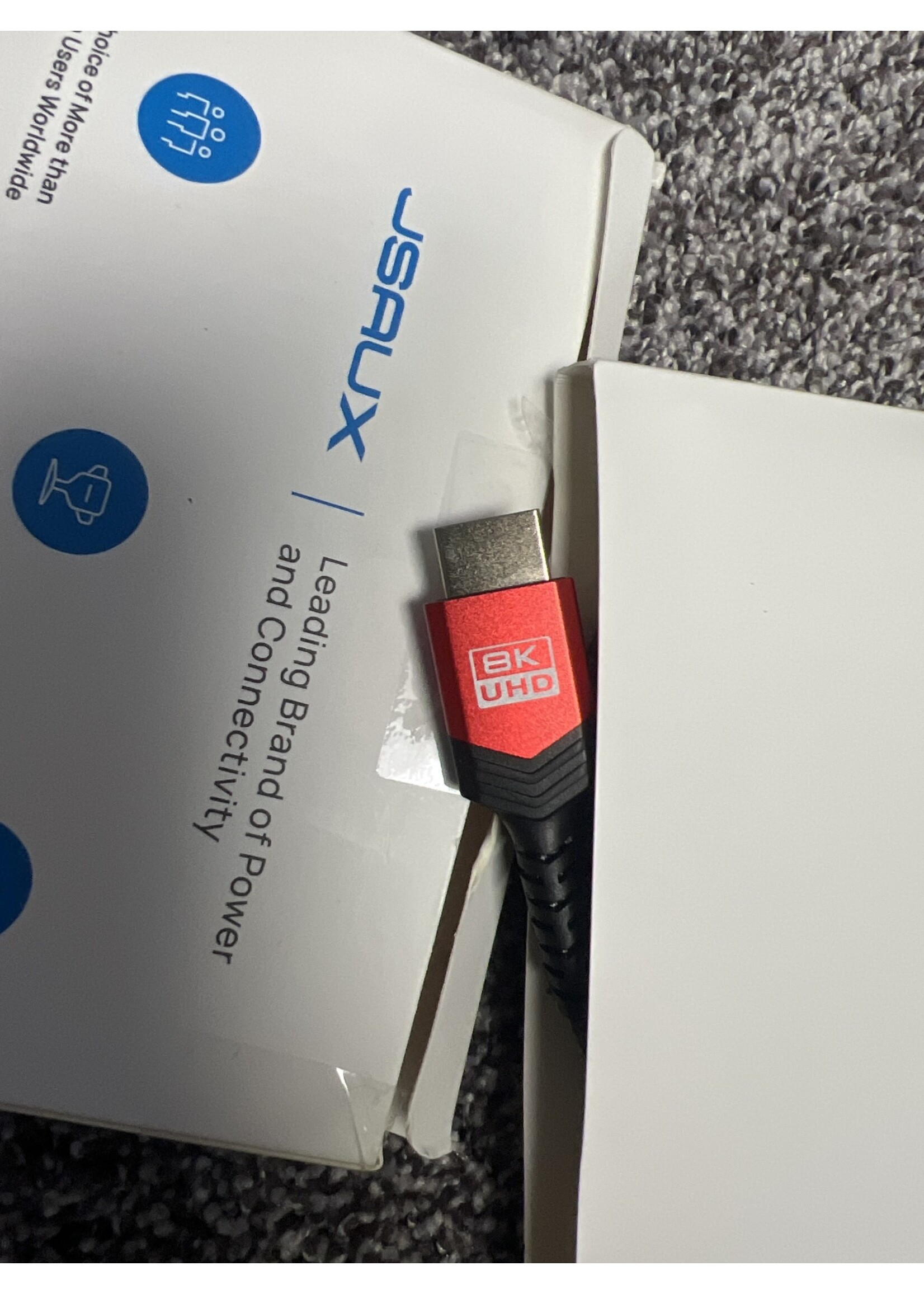 Open box- Jsaux 8K HDMI Cables 2 pk 48 Gbps 2.1 10’ 8K & 4K Ultra High Speed Internet