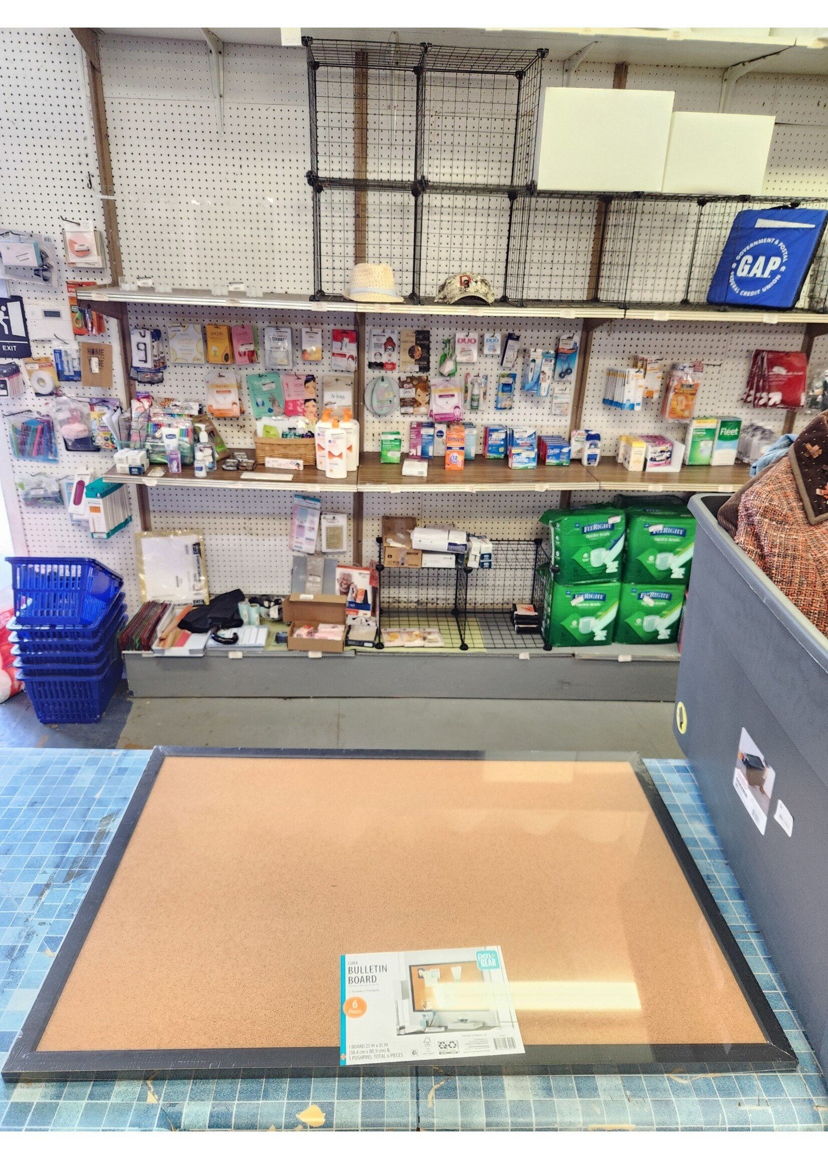 Pen+Gear Cork Bulletin Board, Height 23" x Width 35" x Depth 0.65"