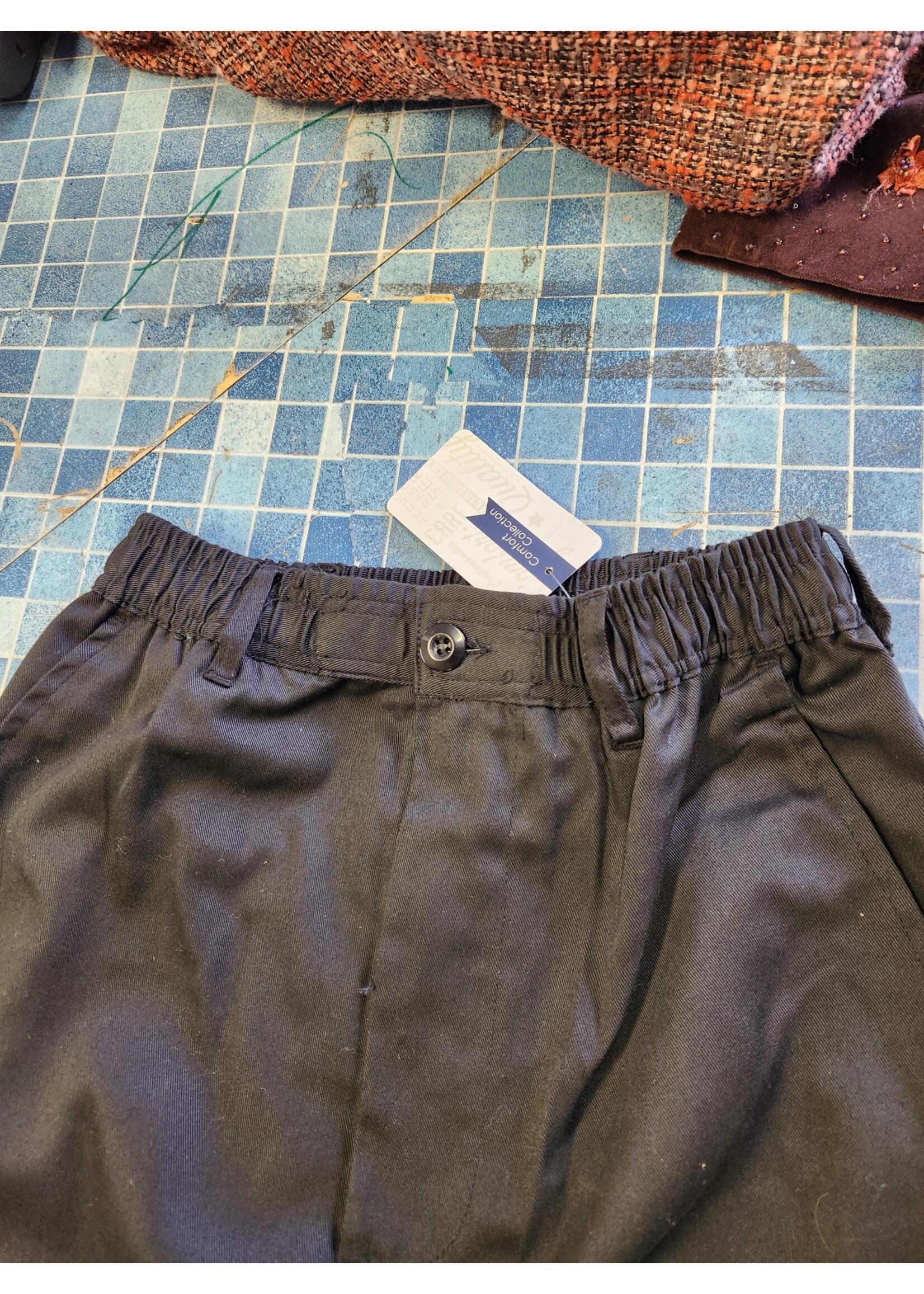 Pembrook Comfort Collection Womens Pull On Pants Sm Straight Leg Pockets Black