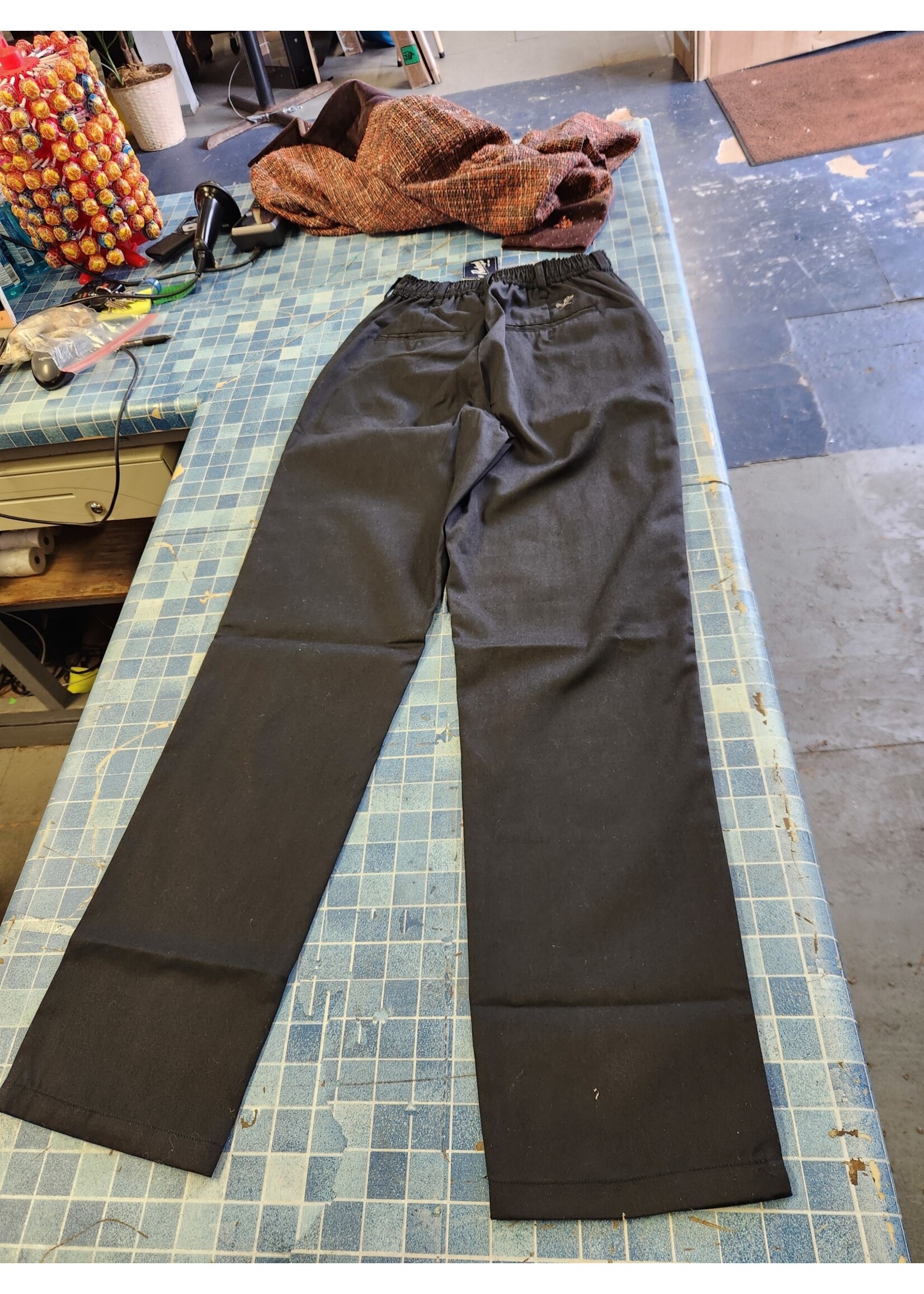 Pembrook Comfort Collection Womens Pull On Pants Sm Straight Leg Pockets Black