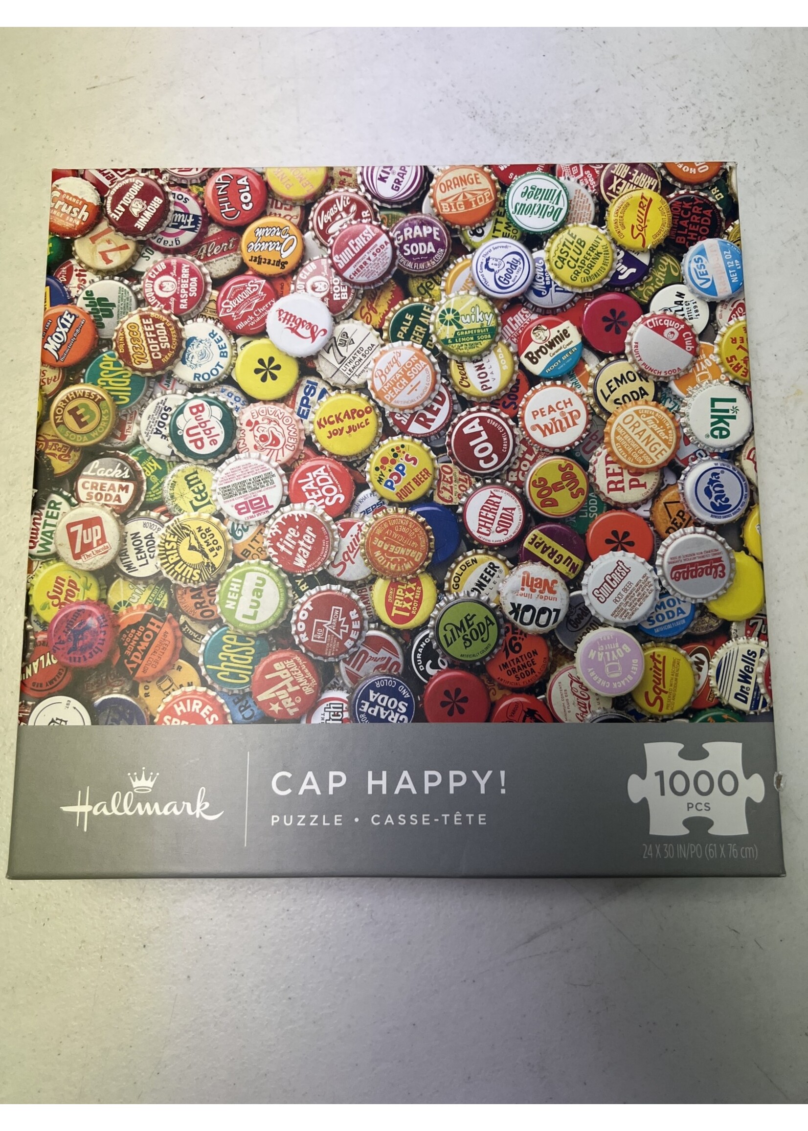 Built Once- Hallmark “Cap Happy” bottle cap puzzle 1000 pc 24”x30”