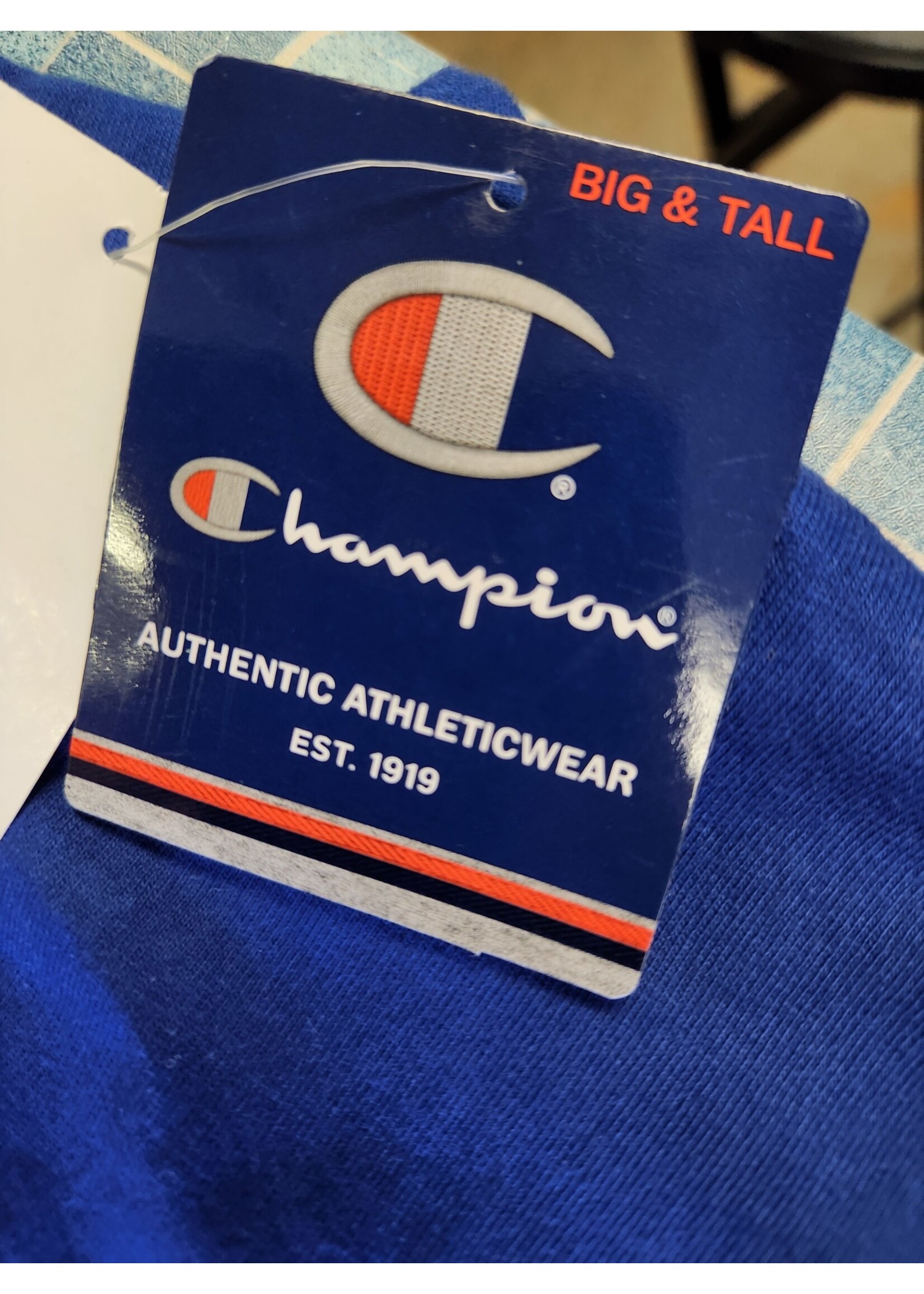 Champion Athleticwear Big and Tall Mens XLT T-Shirt w/ Pocket Blue
