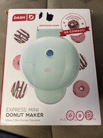 Used- Dash Express Mini Donut Maker - makes 7 mini donuts