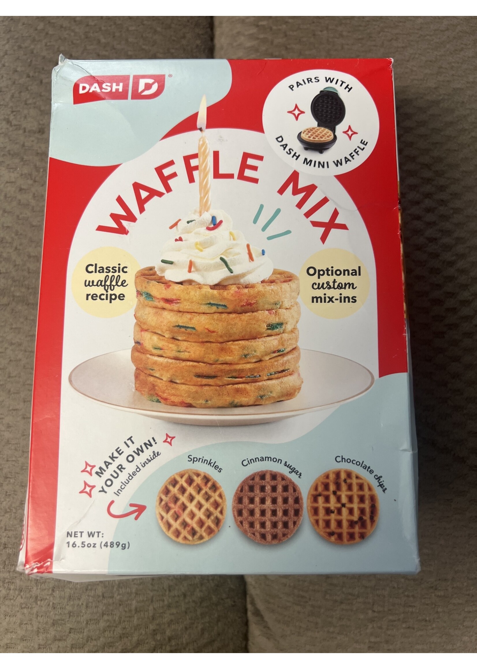 Some box damage- Dash Classic Waffle Mix 16.5 oz 9/25