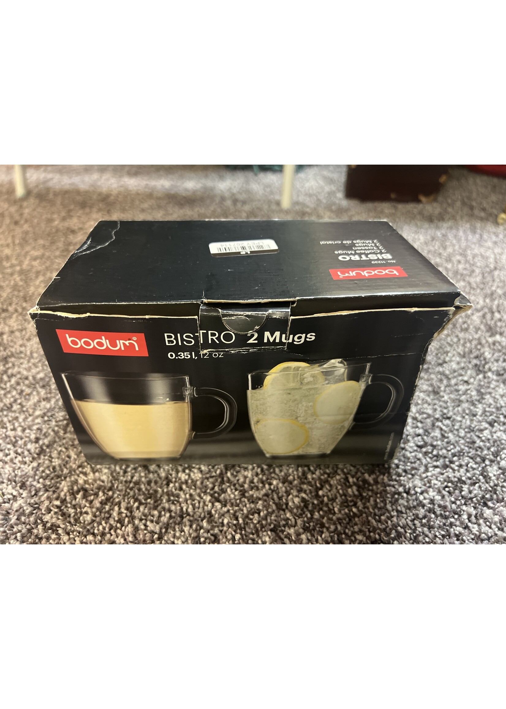 Light Box damage- Bodum Bistro 2 Mugs 12oz glass