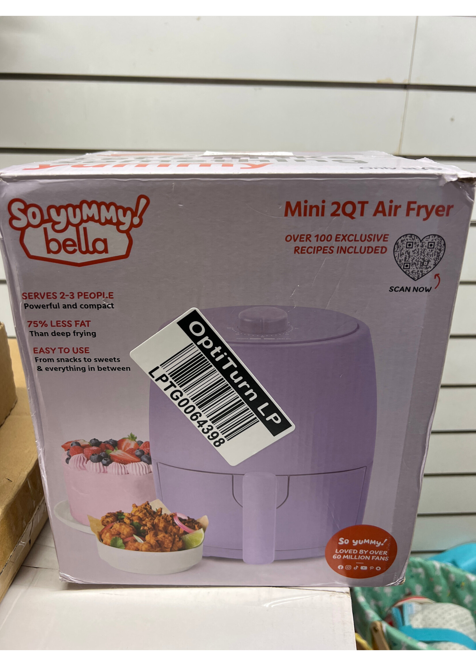 Open box- So Yummy! Bella Mini 2Qt Air Fryer