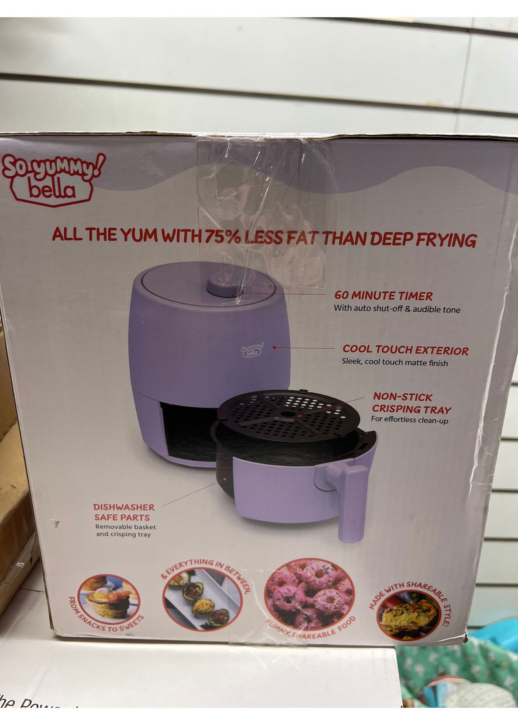 Open box- So Yummy! Bella Mini 2Qt Air Fryer