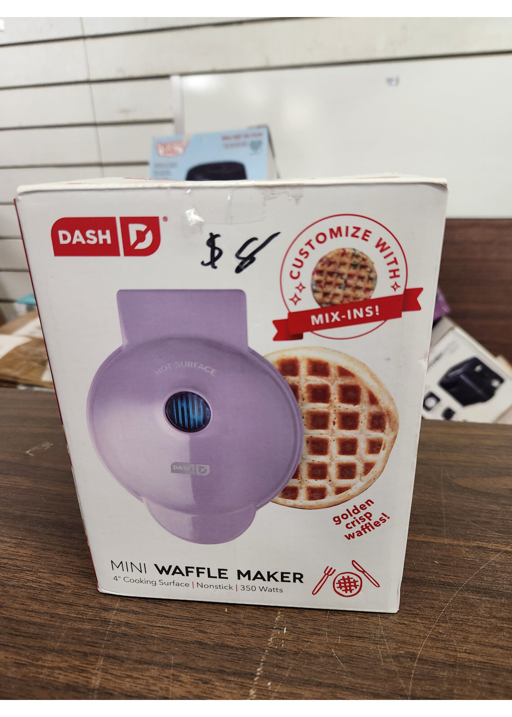 Dash Mini Maker Waffle - Lilac 4”