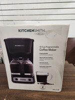 KitchenSmith KitchenSmith by Bella 12 Cup Programmable Coffeemaker: Electric Coffee Maker, 60 oz Capacity, Dishwasher-Safe Parts, Gray