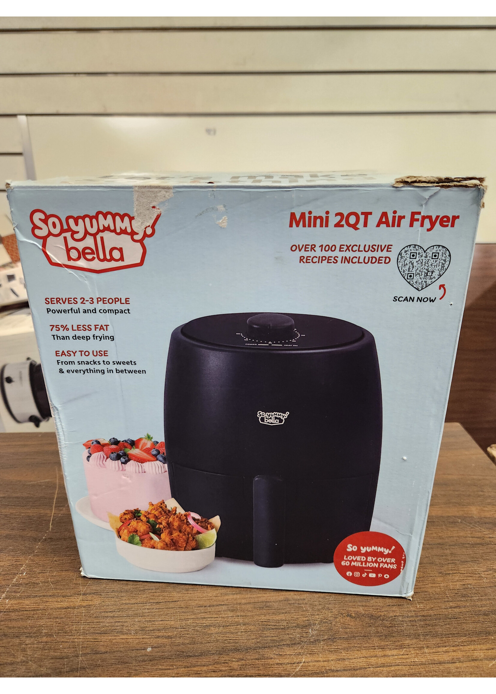 So Yummy by Bella 2.0QT Air Fryer, Navy
