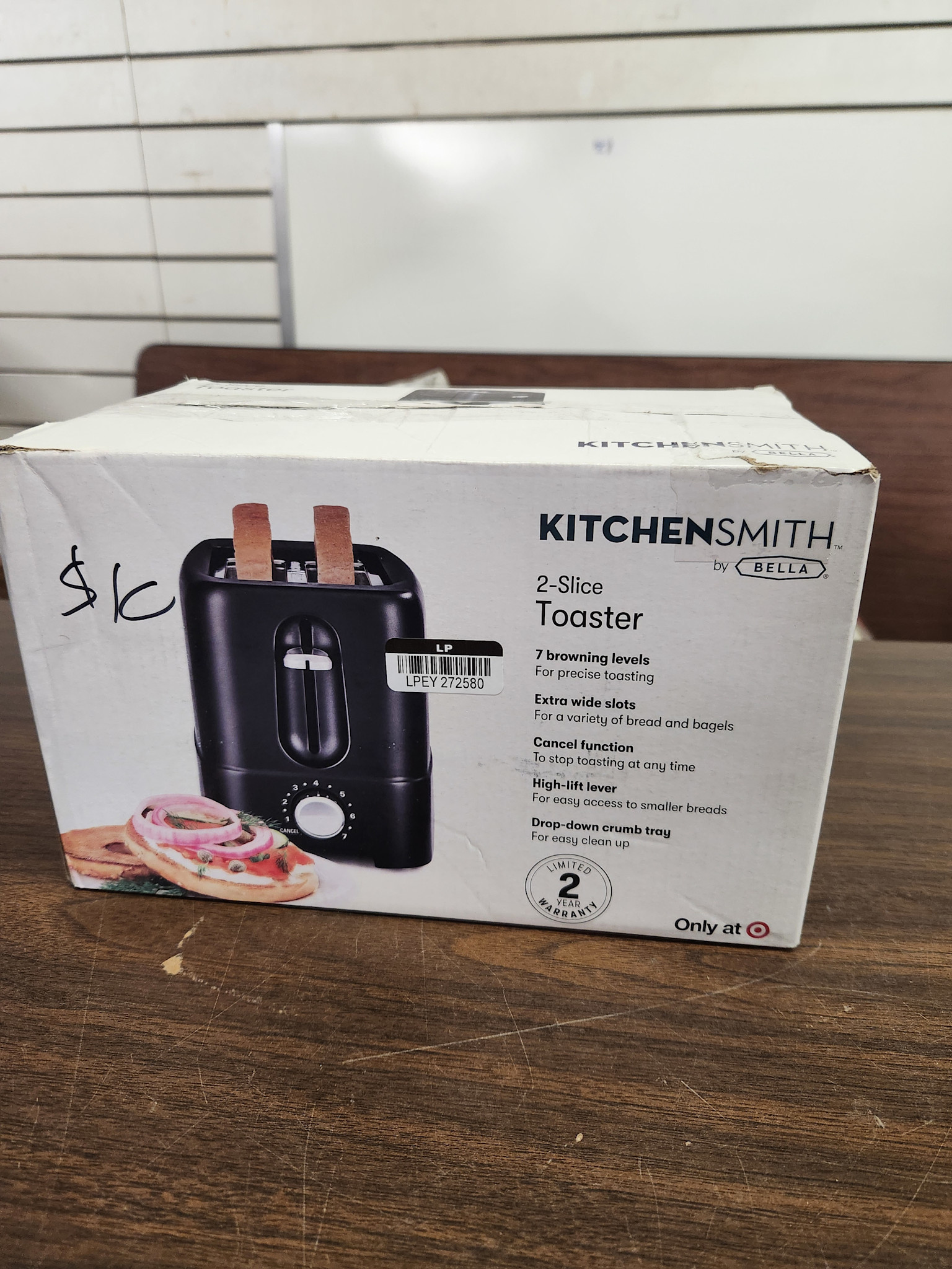 KitchenSmith by Bella 2 Slice Toaster: Black, Bagel & Bread Warmer ...